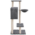 Načíst obrázek do prohlížeče galerie, Škrabadlo pro kočky se sisalovými sloupky tmavě šedé 108,5 cm
