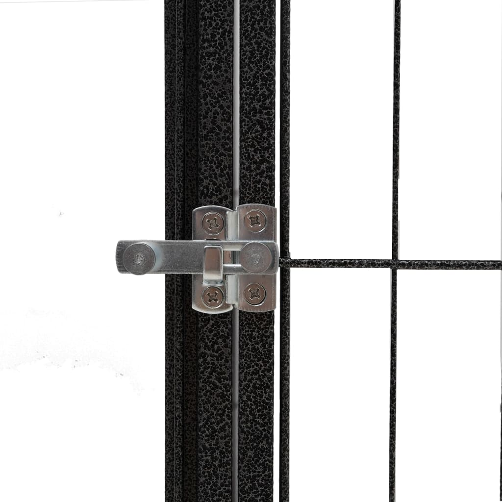 Ohrádka pro psy 6 panely černá 50 x 100 cm práškovaná ocel