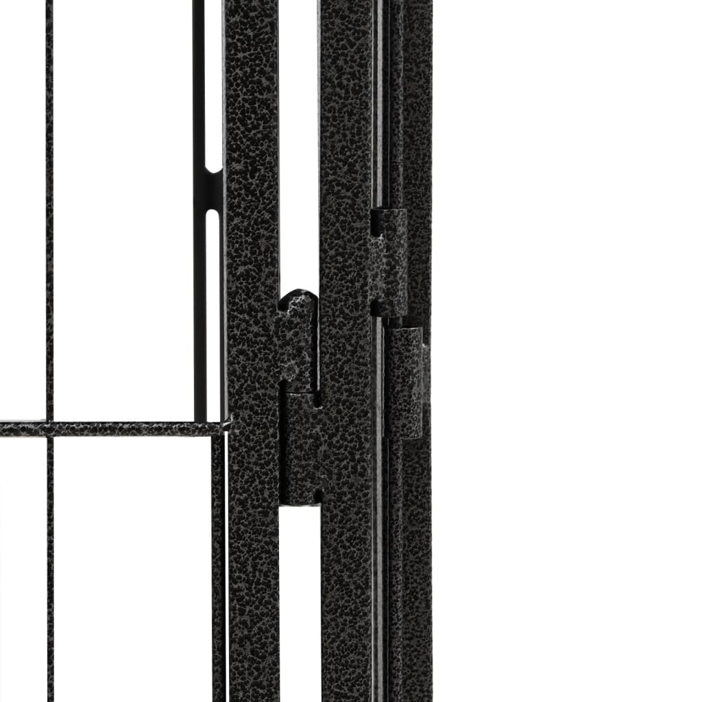 Ohrádka pro psy 4 panely černá 100x50 cm práškovaná ocel