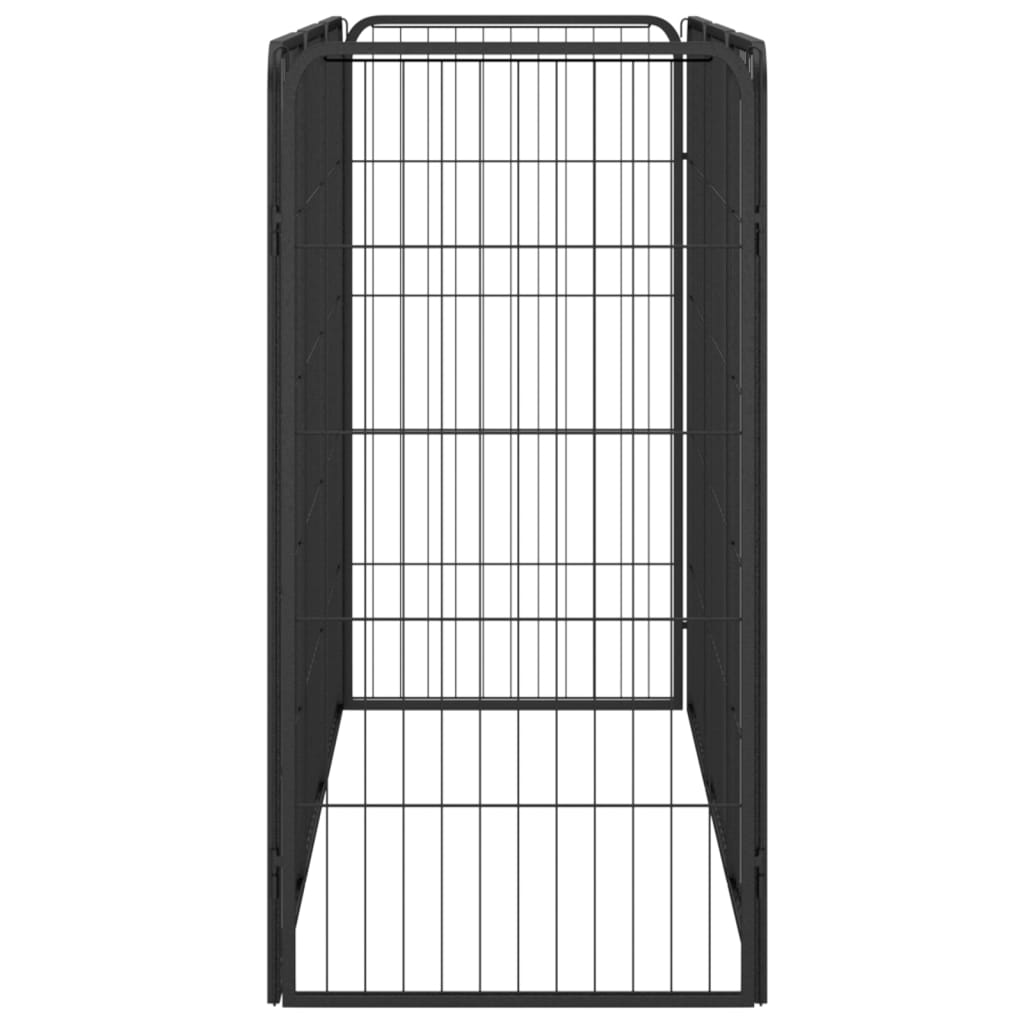 8panelová ohrádka pro psy černá 50 x 100 cm práškovaná ocel