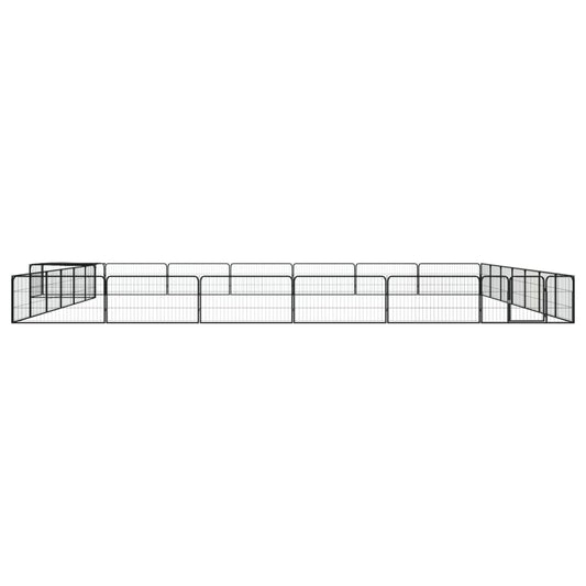 28panelová ohrádka pro psy černá 100 x 50 cm práškovaná ocel