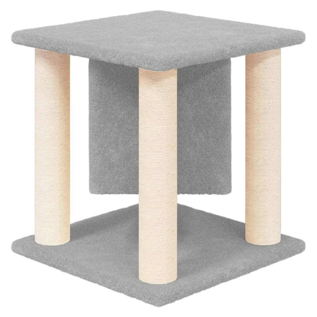 Škrabadlo pro kočky se sisalovými sloupky světle šedé 37 cm