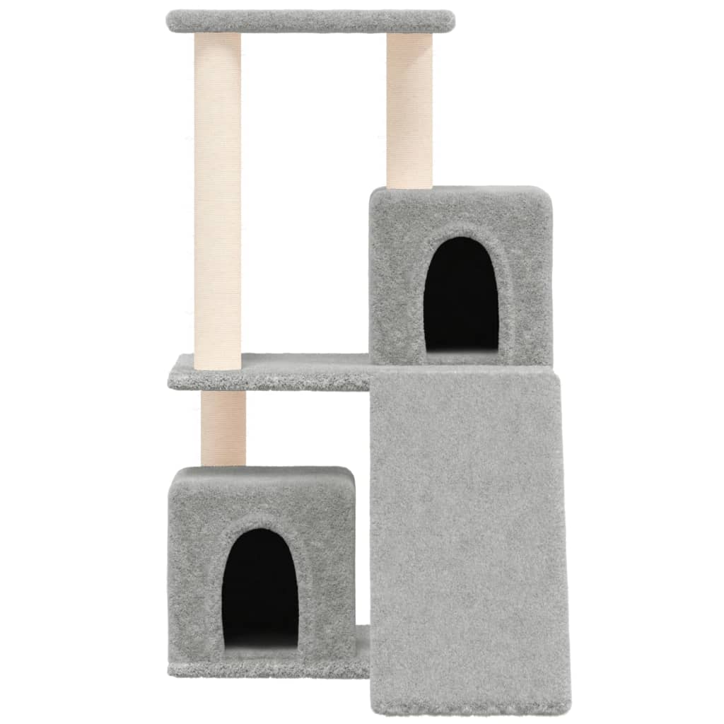 Škrabadlo pro kočky se sisalovými sloupky světle šedé 82 cm