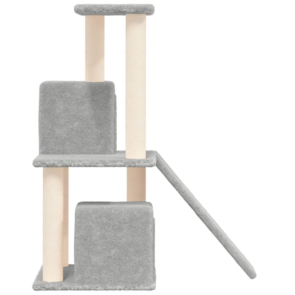 Škrabadlo pro kočky se sisalovými sloupky světle šedé 82 cm