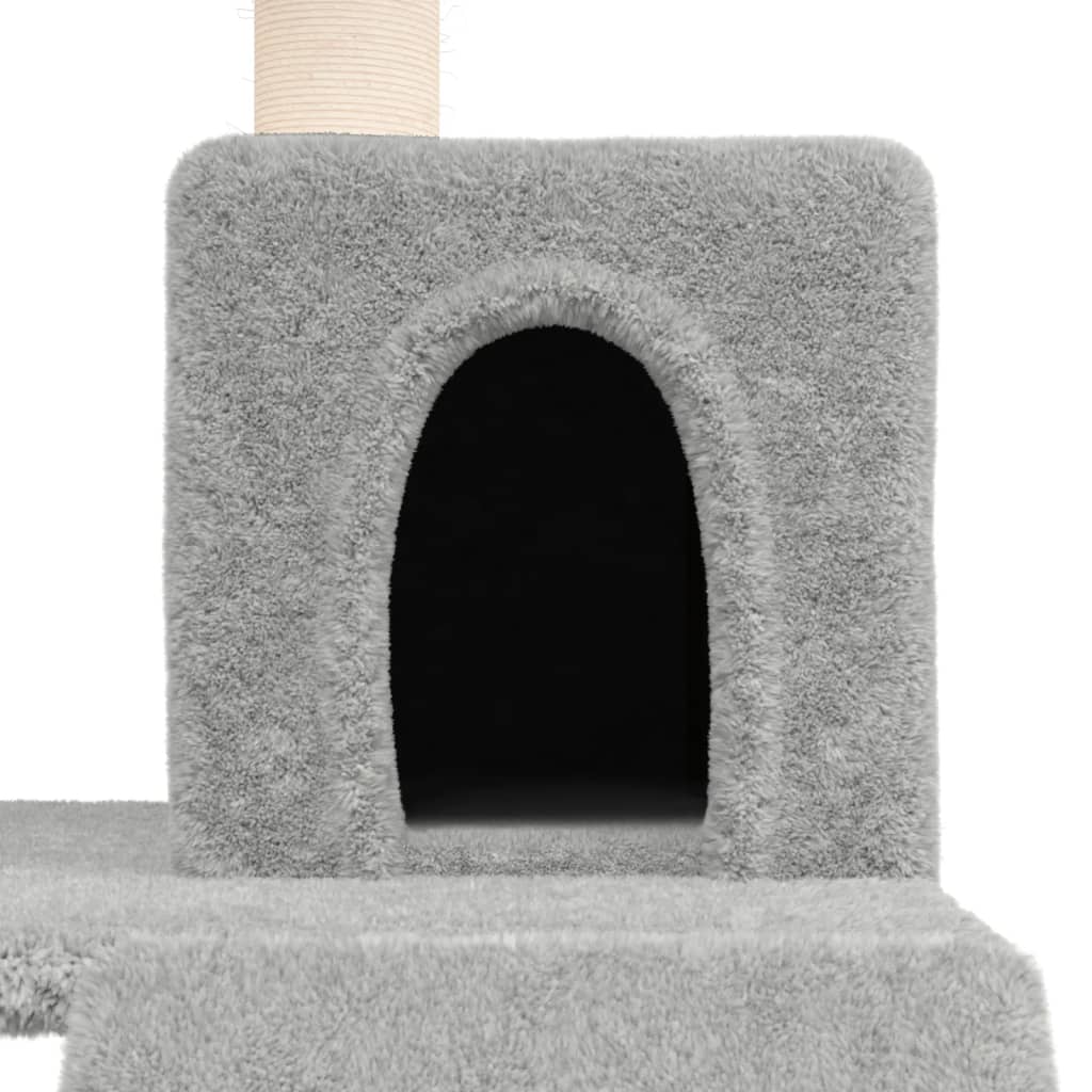 Škrabadlo pro kočky se sisalovými sloupky světle šedé 82 cm