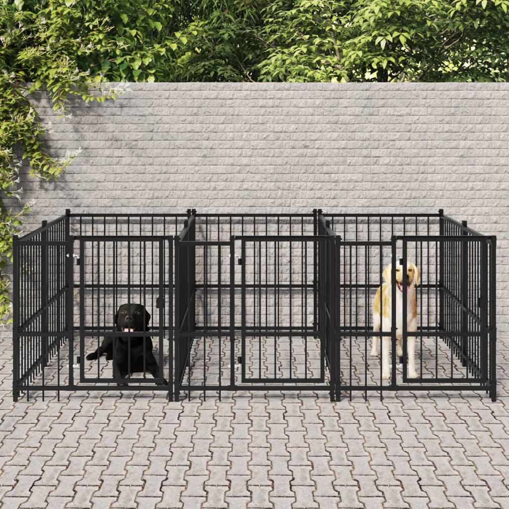 Venkovní psí kotec ocel 5,63 m²