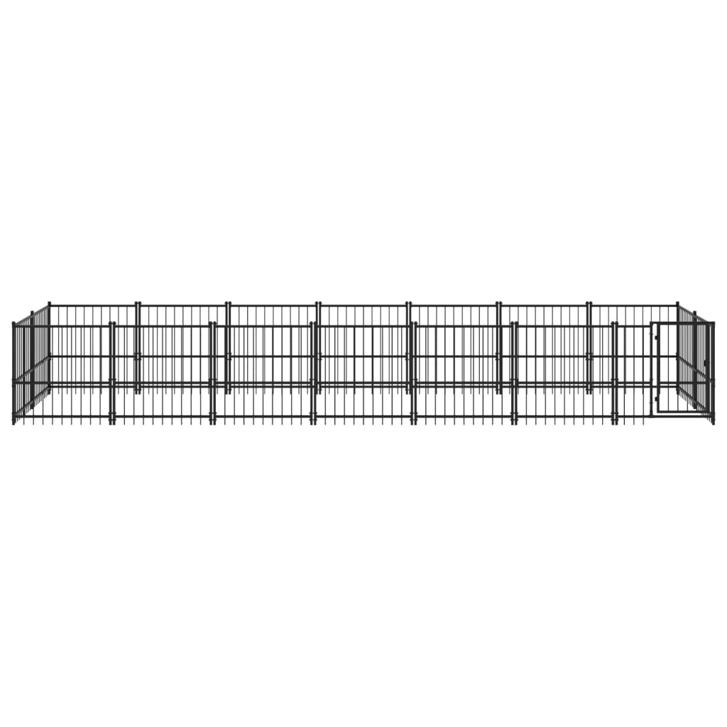 Venkovní psí kotec ocel 13,14 m²