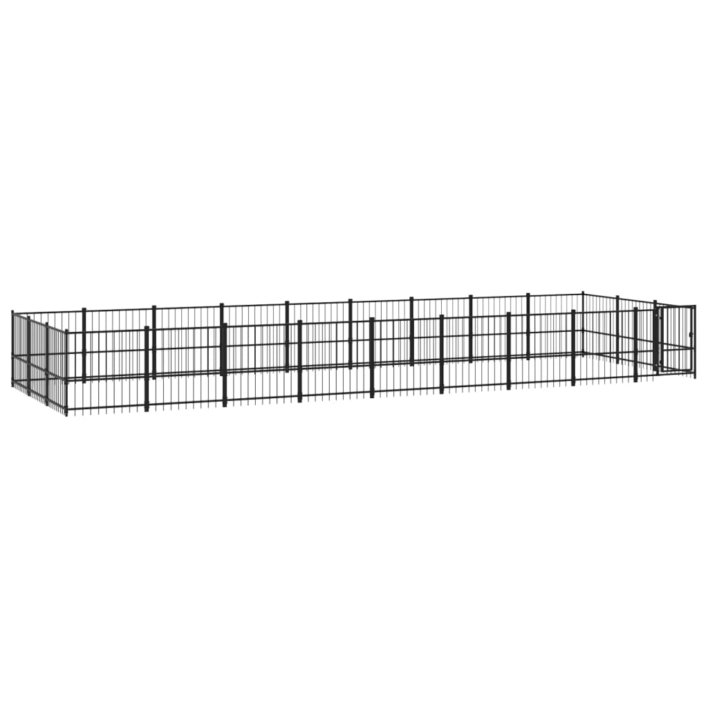 Venkovní psí kotec ocel 25,4 m²