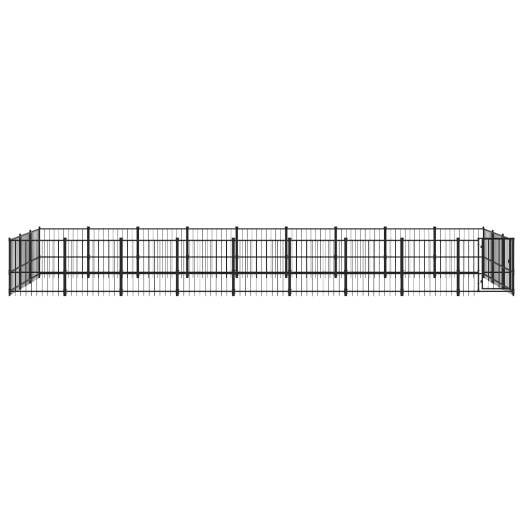 Venkovní psí kotec ocel 25,4 m²