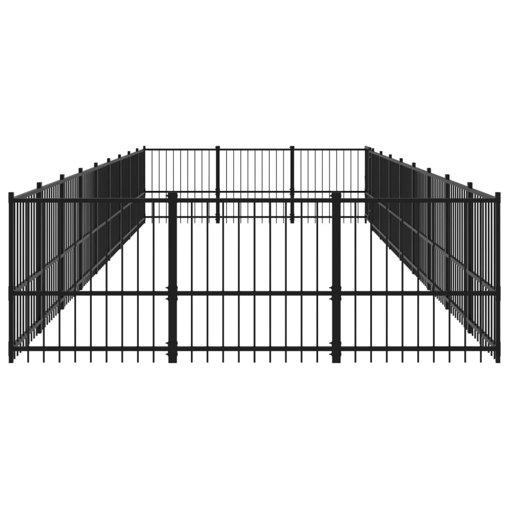 Venkovní psí kotec ocel 25,4 m²
