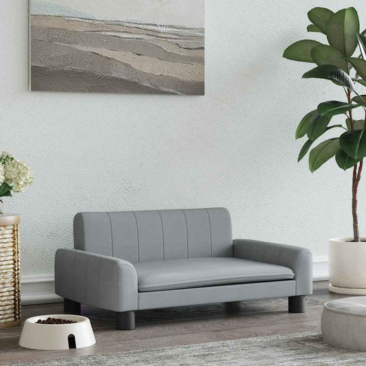 Pelíšek pro psy světle šedý 70 × 45 × 30 cm textil