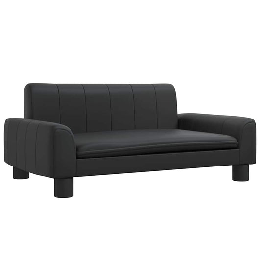 Pelíšek pro psy černý 70 x 45 x 30 cm umělá kůže
