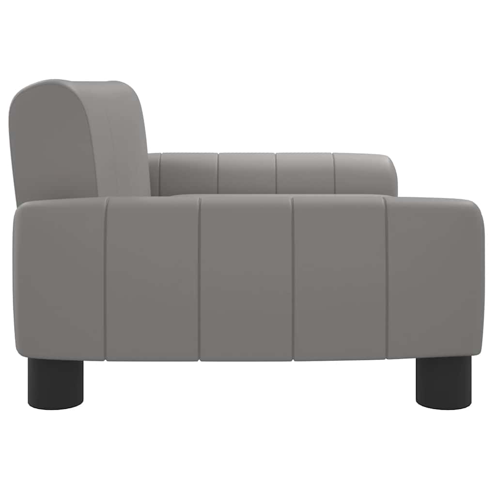 Pelíšek pro psy šedý 70 x 45 x 30 cm umělá kůže