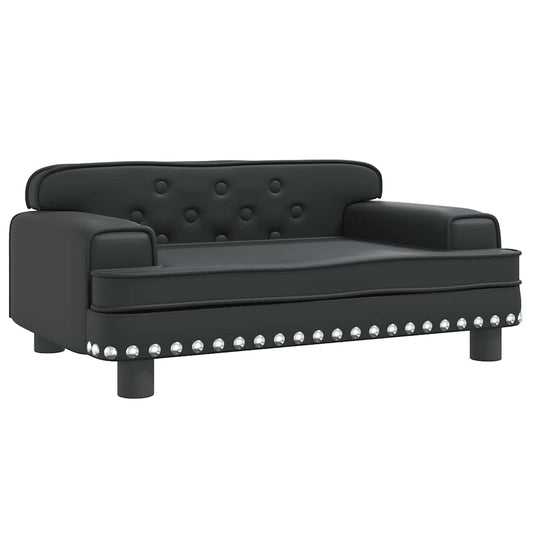 Pelíšek pro psy černý 70 × 45 × 30 cm umělá kůže