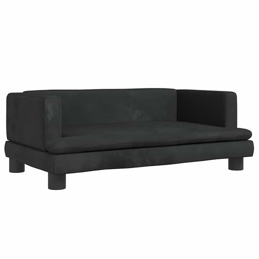 Pelíšek pro psy černý 80 × 45 × 30 cm samet