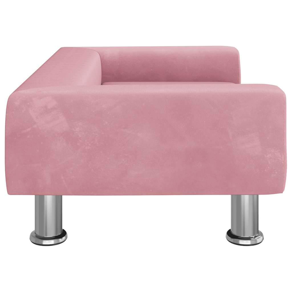 Pelíšek pro psy růžový 70 x 45 x 26,5 cm samet