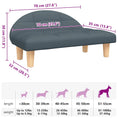 Načíst obrázek do prohlížeče galerie, Pelíšek pro psy tmavě šedý 70 x 52 x 30 cm textil
