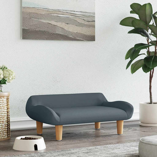 Pelíšek pro psy tmavě šedý 70 x 40 x 24 cm textil
