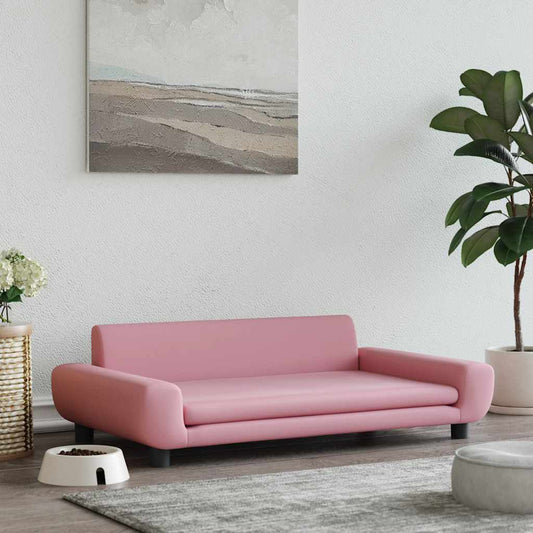 Pelíšek pro psy růžový, samet, 100 × 54 × 33 cm