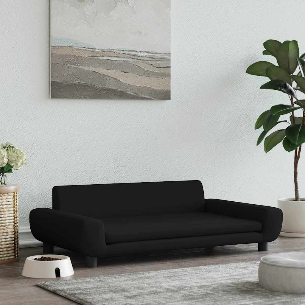 Pelíšek pro psy černý 100 x 54 x 33 cm samet