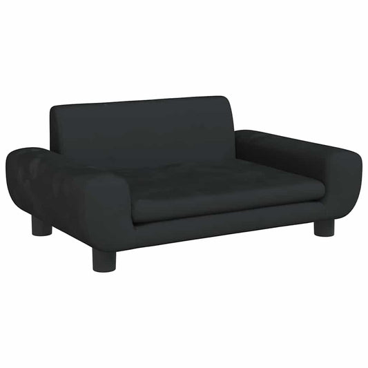 Pelíšek pro psy černý 70 × 45 × 33 cm samet
