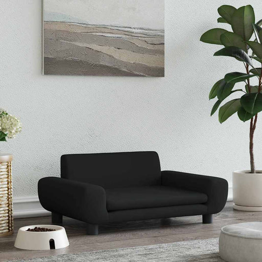 Pelíšek pro psy černý 70 × 45 × 33 cm samet