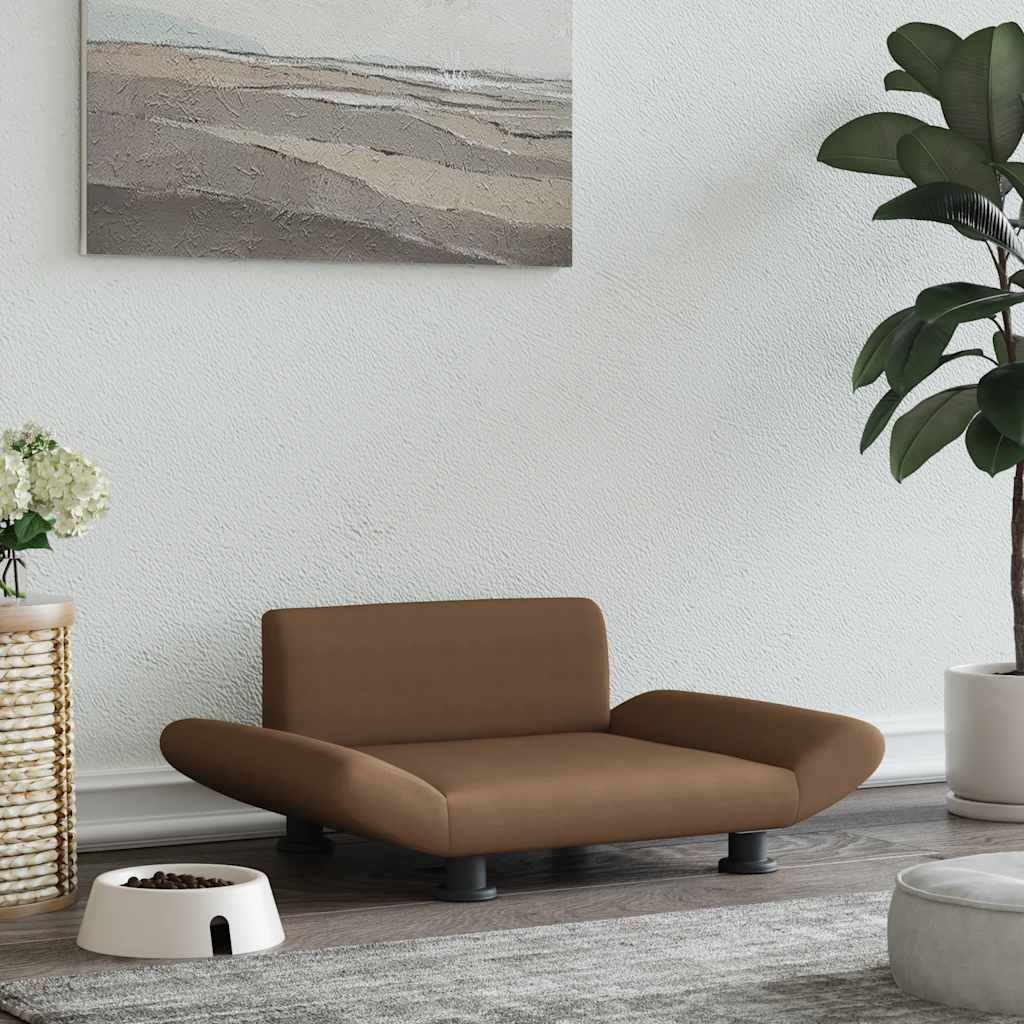 Pelíšek pro psy hnědý 70 x 45 x 28 cm textil