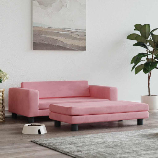 vida Pelíšek pro psa s prodlužovacím dílem růžový 100x50x30 cm samet