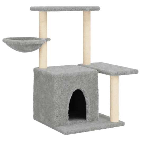 Škrabadlo pro kočky se sisalovými sloupky světle šedé 83 cm
