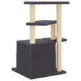 Načíst obrázek do prohlížeče galerie, Škrabadlo pro kočky se sisalovými sloupky tmavě šedé 83,5 cm

