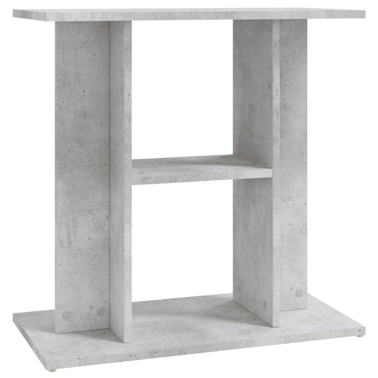 Stojan na akvárium betonový šedý 60 x 30 x 60 cm, dřevo