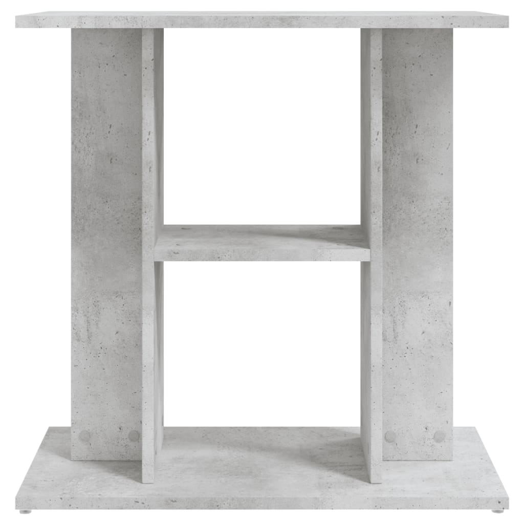 Stojan na akvárium betonový šedý 60 x 30 x 60 cm, dřevo