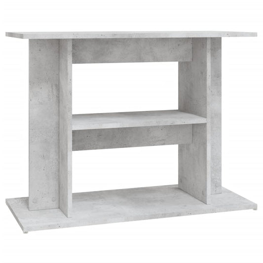 Stojan na akvárium betonový šedý 80 x 35 x 60 cm, dřevo