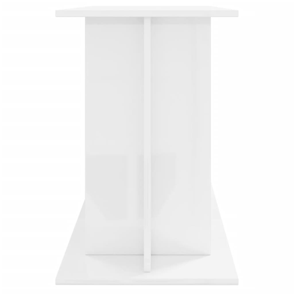 Stojan na akvárium lesklý bílý 120x40x60 cm kompozitní dřevo