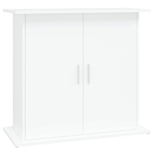 Stojan na akvárium bílý 81 x 36 x 73 cm kompozitní dřevo