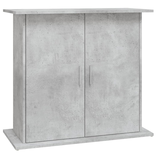 Stojan na akvárium betonově šedý 81 x 36 x 73 cm, dřevo