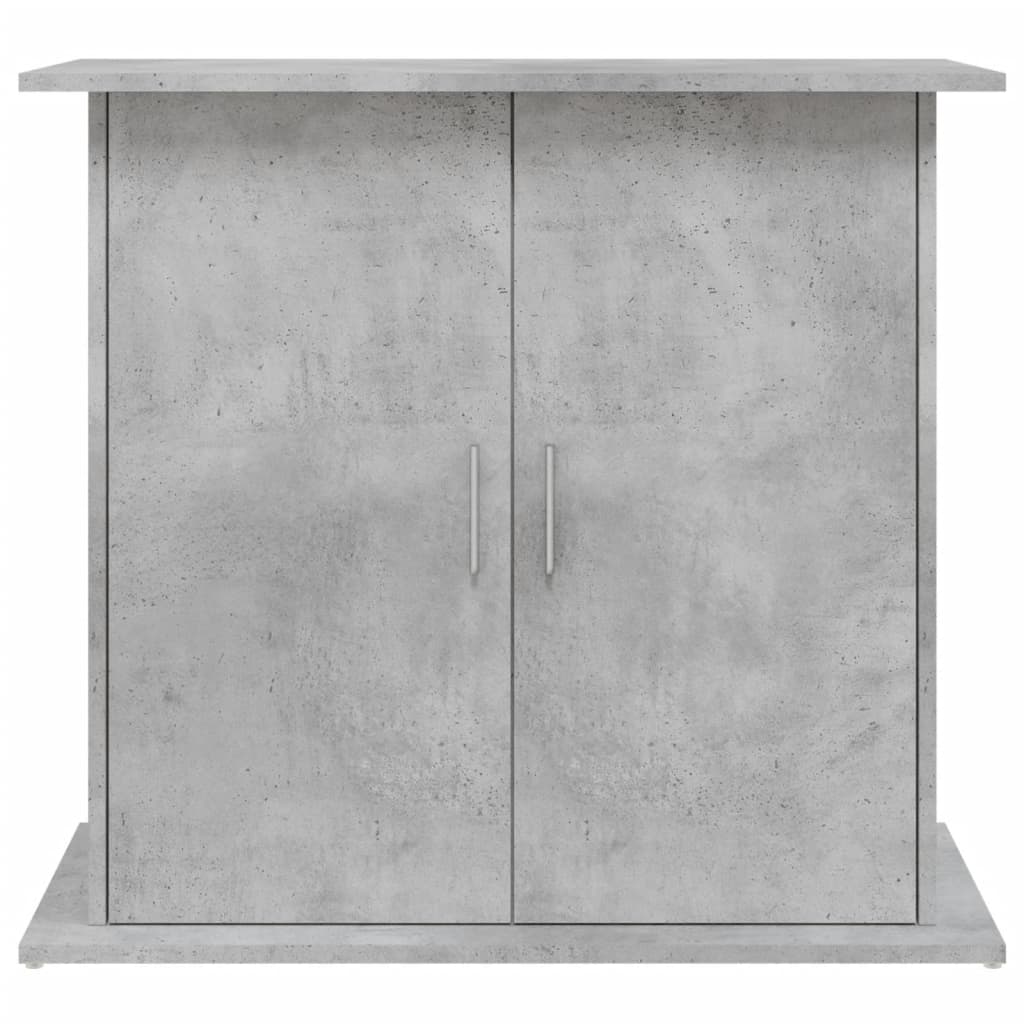 Stojan na akvárium betonově šedý 81 x 36 x 73 cm, dřevo