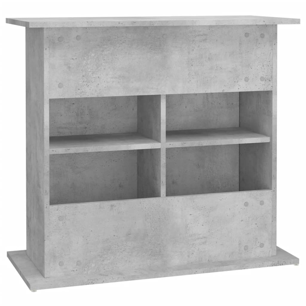Stojan na akvárium betonově šedý 81 x 36 x 73 cm, dřevo