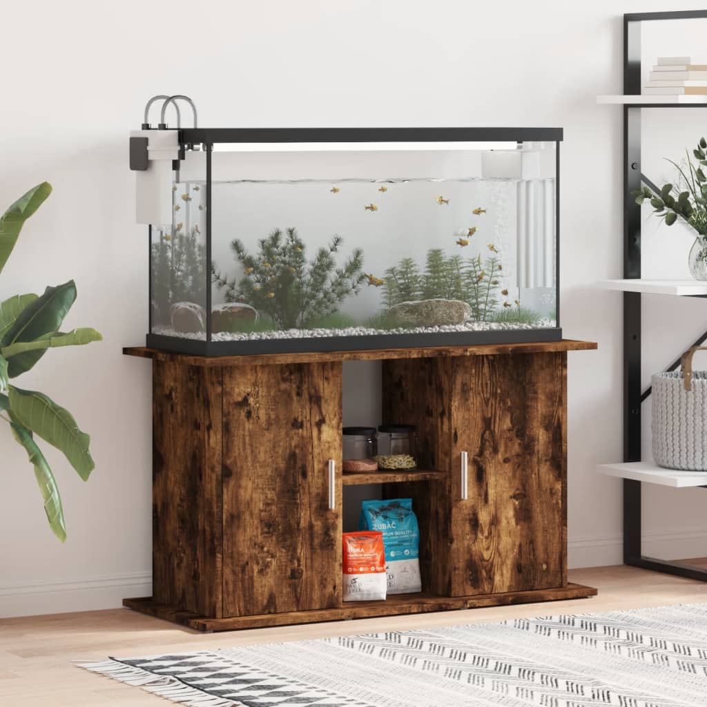 Stojan na akvárium kouřový dub 101x41x58 cm kompozitní dřevo