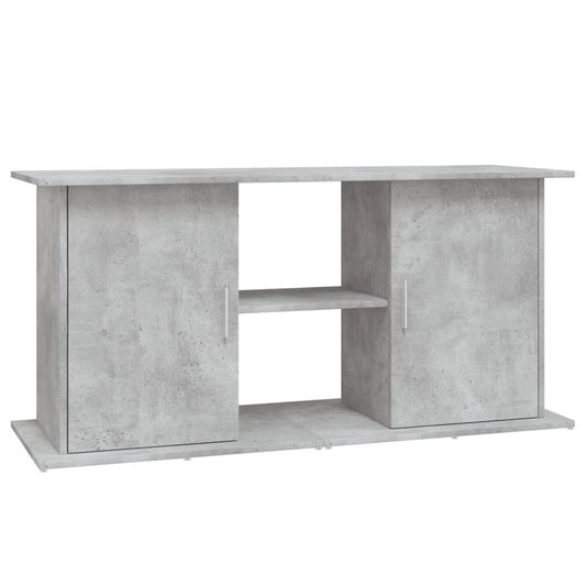 Stojan na akvárium betonově šedý 121 x 41 x 58 cm, dřevo