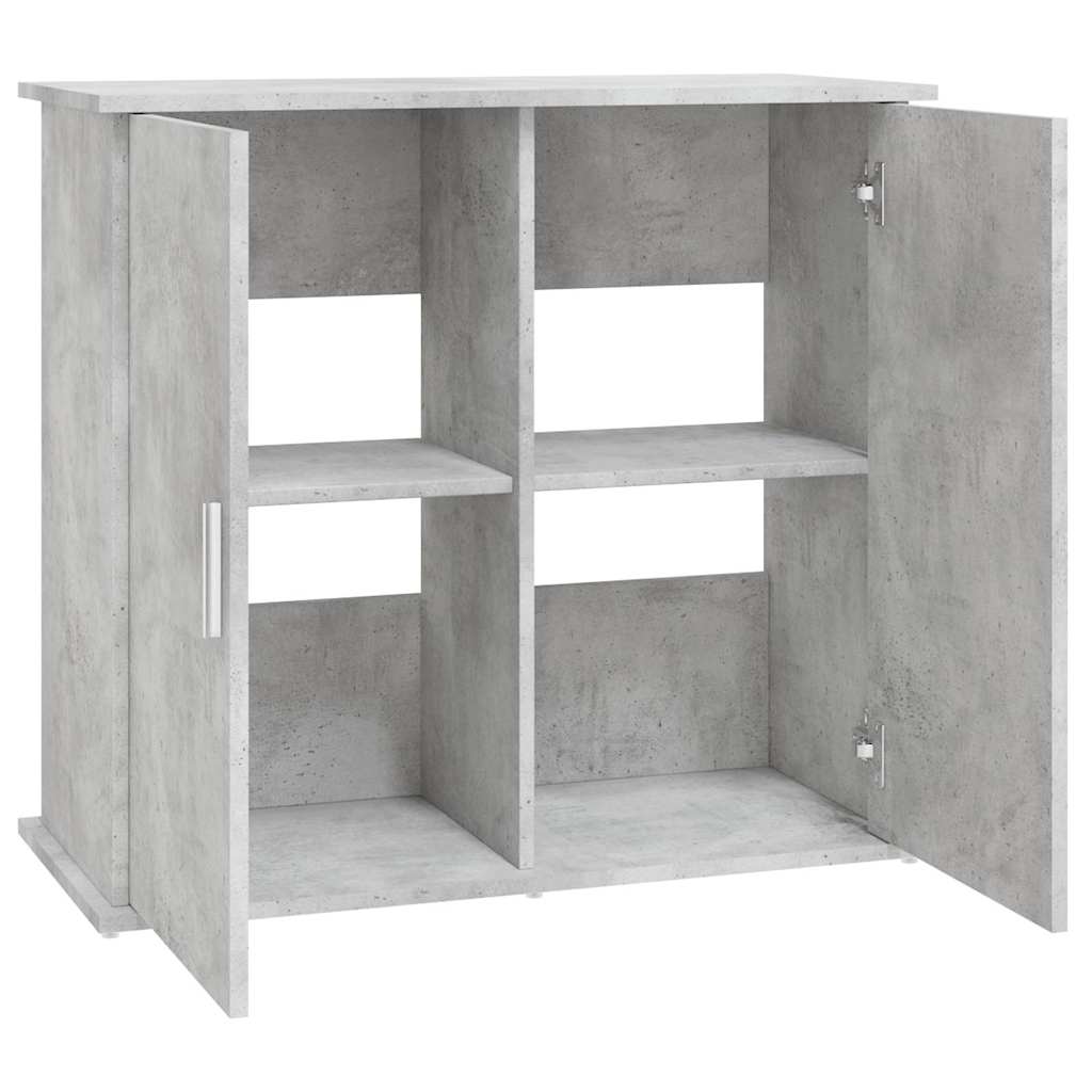Stojan na akvárium betonově šedý 81 x 36 x 73 cm, dřevo