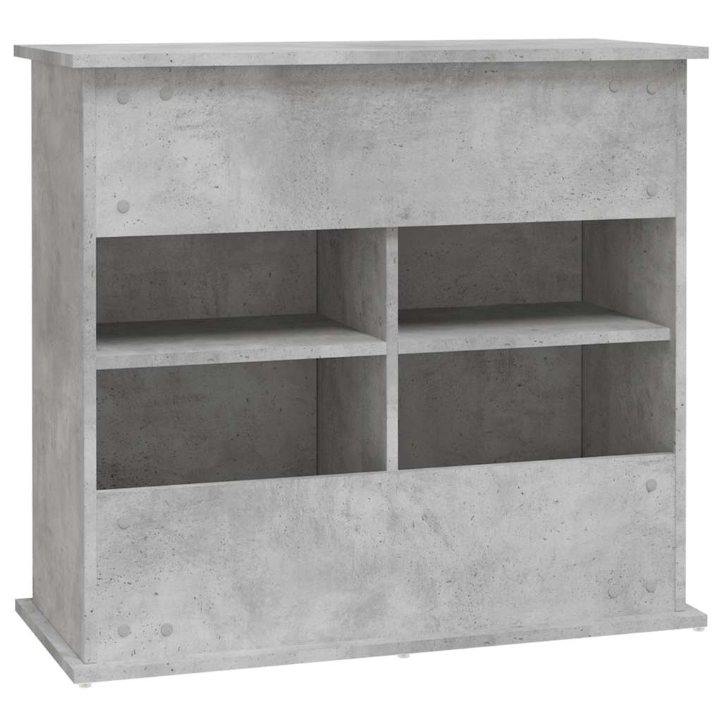 Stojan na akvárium betonově šedý 81 x 36 x 73 cm, dřevo