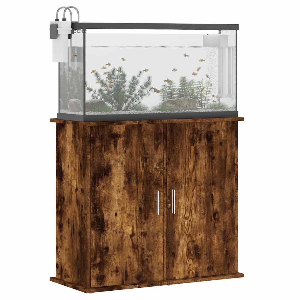 Stojan na akvárium kouřový dub 81 x 36 x 73 cm kompozitní dřevo