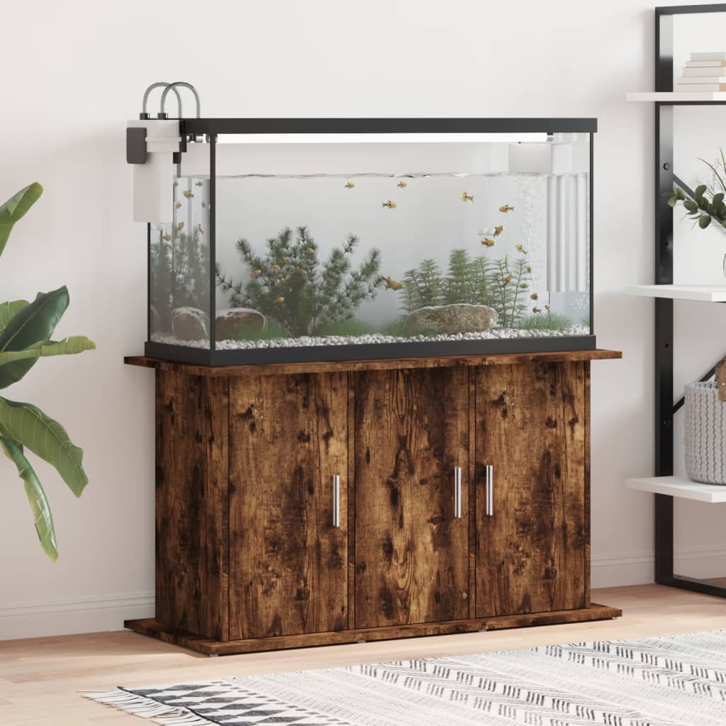 Stojan na akvárium kouřový dub 101x41x58 cm kompozitní dřevo