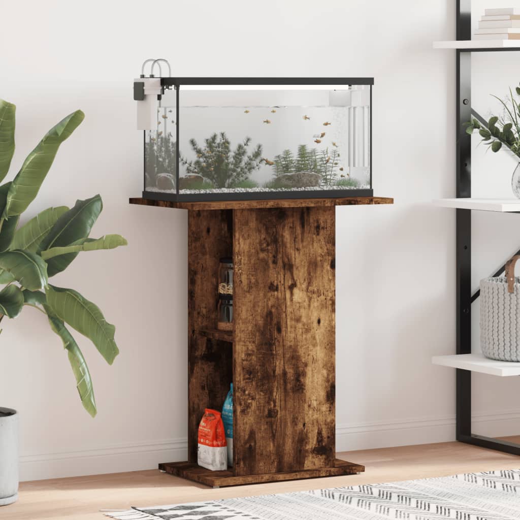 Stojan na akvárium kouřový dub 60,5x36x72,5 cm kompozitní dřevo