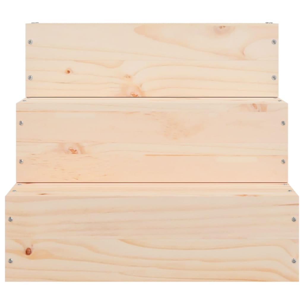 Schůdky pro domácí zvířata 40x37,5x35 cm masivní borové dřevo
