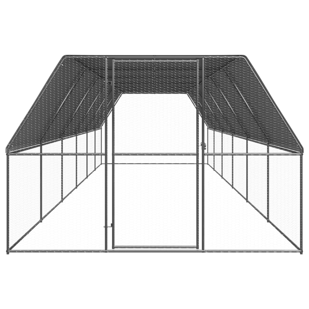 Venkovní klec pro kuřata 3x12x2 m pozinkovaná ocel