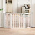 Načíst obrázek do prohlížeče galerie, Zábrana pro psy skládací 3 panely bílá 150 cm topolové dřevo
