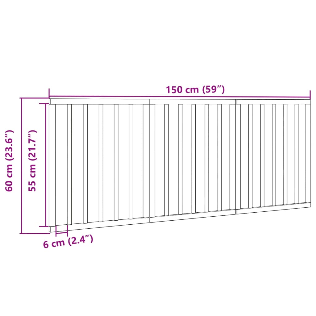 Zábrana pro psy skládací 3 panely černá 150 cm topolové dřevo