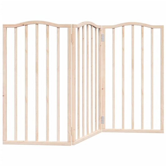 Zábrana pro psy skládací 3 panely 150 cm topolové dřevo